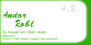 andor robl business card